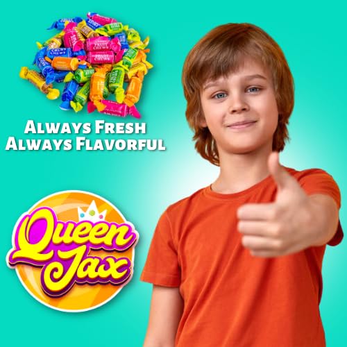 Tootsie Roll Fruit Chews - 1 Pound Bag - Assorted Candy - Chewy, Fruity And Delicious - Cherry, Lemon, Lime, Orange And Vanilla - Queen Jax - Individually Wrapped Candy - Fresh, Mouth Watering And Scrumptious Bulk Candy Bag - Buy In Bulk And Save! #TOP3
