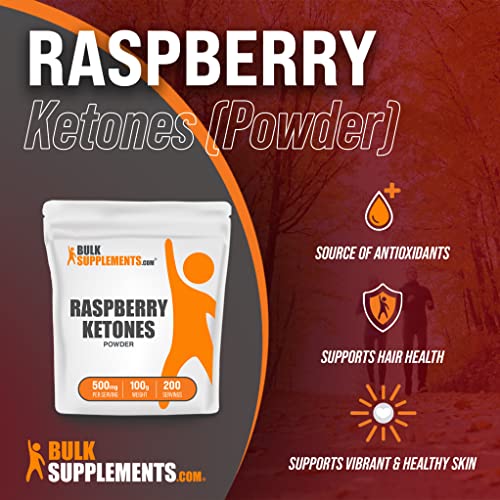 Bulksupplements.com Raspberry Ketones Powder - Dietary Supplement, Antioxidants Support - Pure, Gluten Free - 500Mg Per Serving, 200 Servings (100 Grams - 3.5 Oz) #TOP2