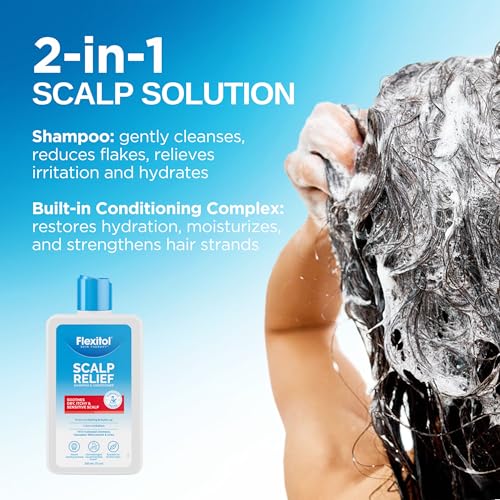 Image of Flexitol Scalp Relief Shampoo & Conditioner, Gentle Cleansing System for Dry, Itchy Scalp, Colloidal Oatmeal Formula, 7.1 oz Bottle