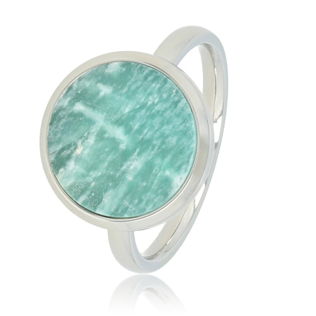 My Bendel Abgerundeter Naturstein-Ring | Erhältlich in Mehreren Farben in Silber & Gold | Einzigartiger Schmuck Für Frauen | Verfärbt Sich Nicht | Mit Luxuriöser Geschenkverpackung