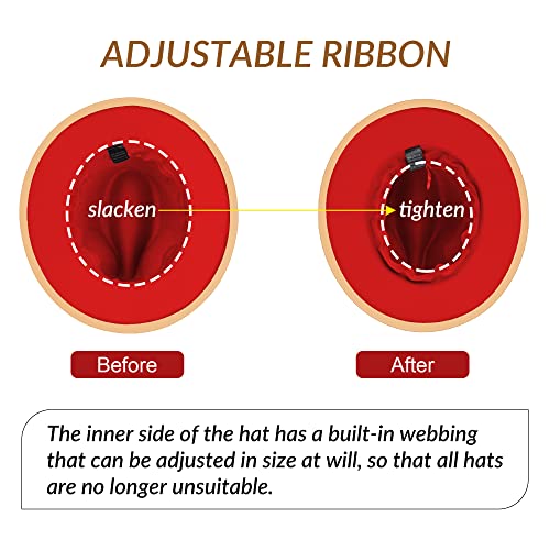 Wide Brim Fedora Hats for Women Men Two Tone Dress Hat Felt Panama Hat in Two Audlt Size4