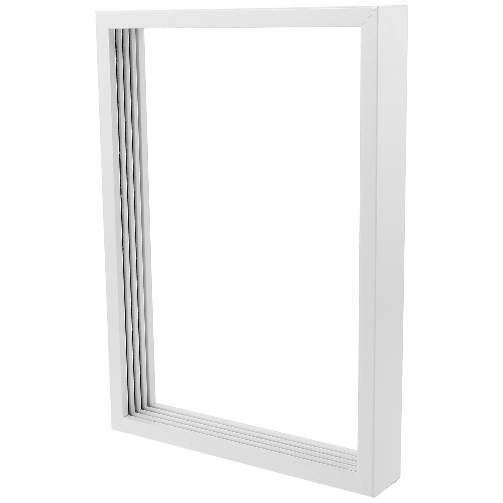 LOGOFUN Wooden Frame DIY Handprint Art Keepsake for Family Baby Footprint Fingerprint Display Freestanding Wall Hanging Decoration - White