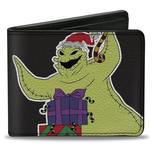Buckle-Down Disney Wallet, Bifold, The Nightmare Before Christmas Oogie Boogie Lock Shock Barrel, Vegan Leather