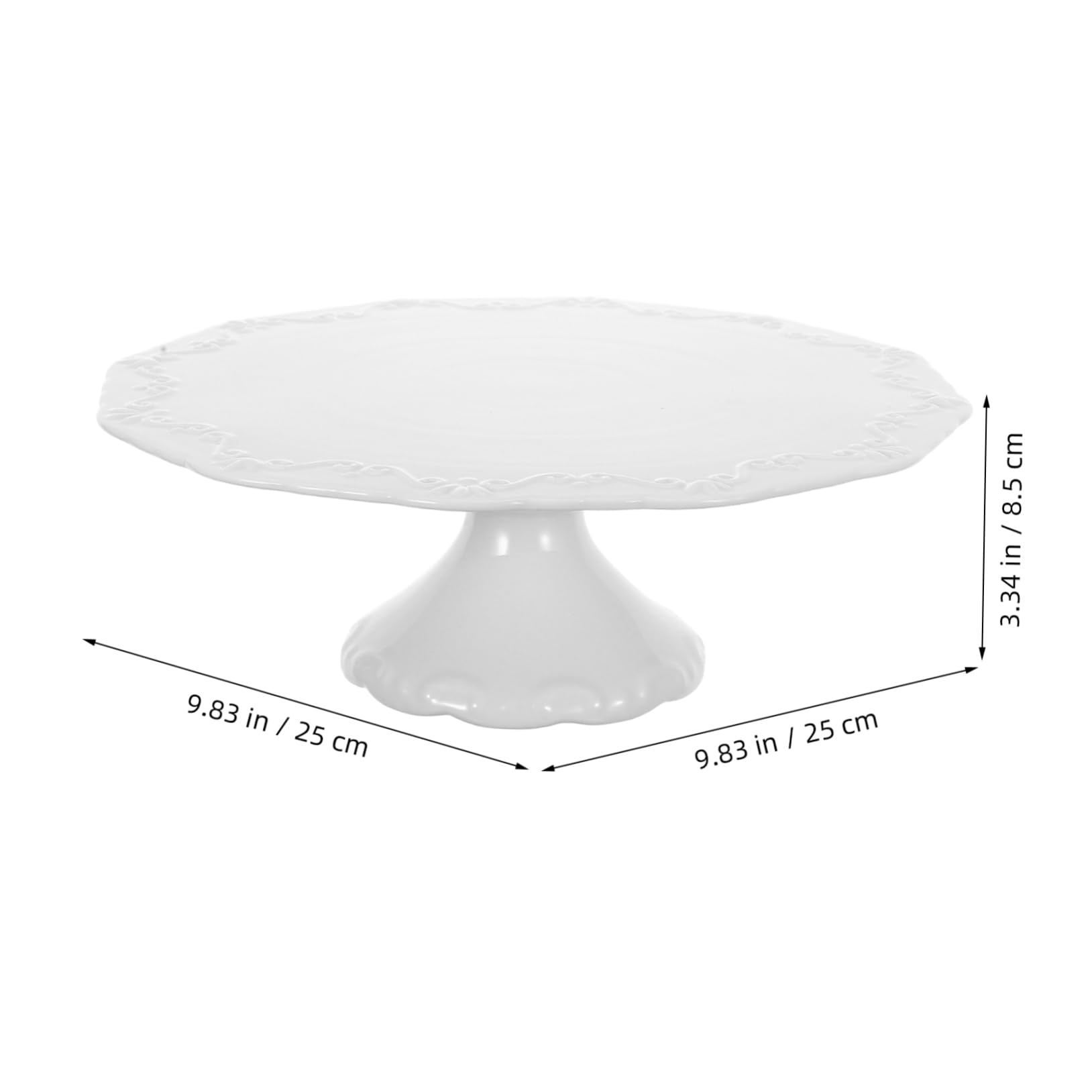 Gatuida Cake Stand in Ceramica Bianco, Supporto Dessert Elegante