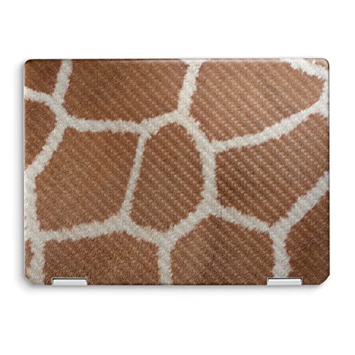Image of MightySkins Carbon Fiber Skin Compatible with HP Spectre x360 14 inch (2022) Full Wrap Kit - Giraffe Print | Protective, Durable Textured Carbon Fiber Finish | Easy to Apply | Made in The USA