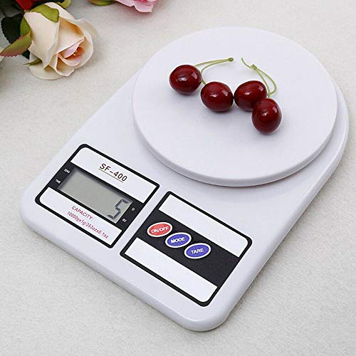 Báscula de cocina digital (10 kg/1 g) para cocinar en casa con función de pelado, con función de tara retroiluminada LCD, medida en g, kg, oz, libras Cover