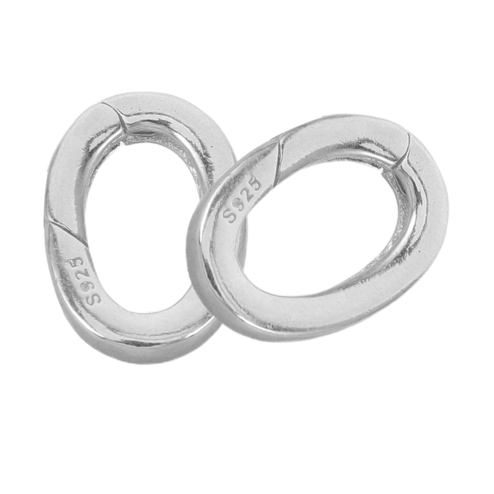 Gatuida 2 Pezzi Connettore per Gioielli Pendenti in Metallo 2 Pezzi, Chiusura a Molla per Collane e Braccialetti, Fibbia 10Mm X 13Mm per Creazioni Fai da Te Artigianali