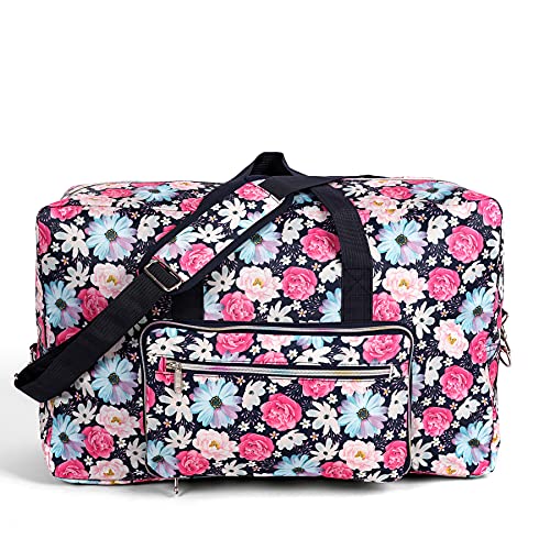Image of 22 inch Foldable Large Travel Duffel Duffle Bag Sports Gym Tote Bag For Women Overnight Carryon Weekend Bag Shoulder Bag Water Resistant (B flower), B flower