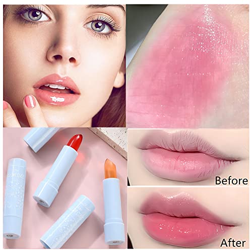 4 Pcs Aloe Vera Color Changing Lipstick, Nutritious Plumper Lip Balm Long Lasting Labiales Color Changing Lip Gloss Lip Makeup Moisturizing Lip Tint Lipstick For Women And Girls #TOP3