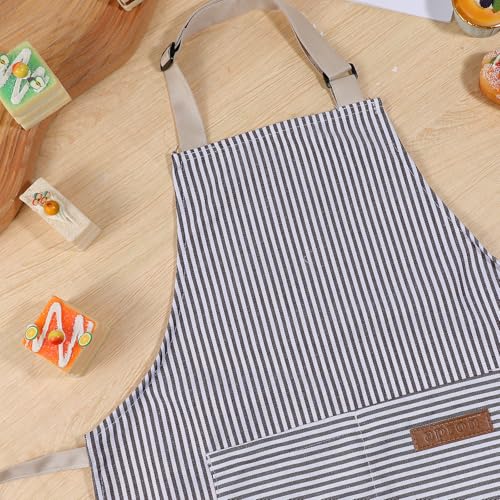 Giantree Kids Apron With 2 Pockets - Striped Chef Apron for Toddler Boys and Girls, Soft Adjustable Bib for Cooking and Painting - Cosy Home Interiors Giantree Kids Apron With 2 Pockets - Striped Chef Apron for Toddler Boys and Girls, Soft Adjustable Bib for Cooking and Painting - Image 7
