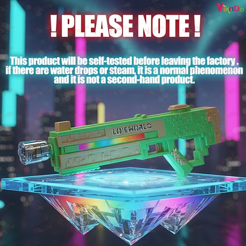 Image of VikriDA Automatic Electric Water Cannon with Continuous Firing & LED Lights Durable Plastic Long-Range Water Blaster for Kids Great for Beach Fun,Poolside Splash Games & Outdoor Summer Activities