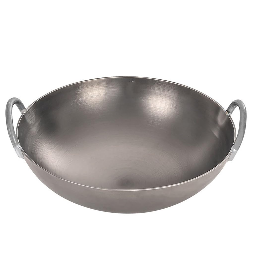 Ear Frying Pan Large Non-Stick Non-Coated Round Bottom Frying Pan Restaurant Special Pots and Pans