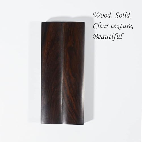 Miniatura 3 de ILEWEI Par de caligrafía pisapapeles de madera pintura china escritura práctica de dibujo negro catalpa pisapapeles colección Soild regalo