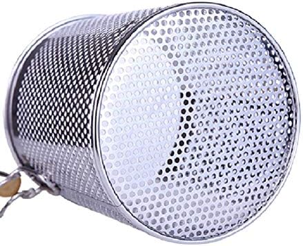 Miniatura 3 de FixtureDisplays Juego de 2 cestas de acero inoxidable para pasta de 5 x 5 14 pulgadas con mango de madera 18017 18017