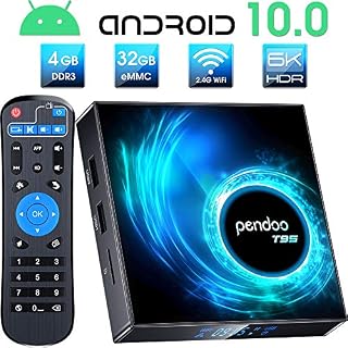 pendoo Android 10.0 TV Box, T95 Android TV Box 4GB RAM 32GB ROM