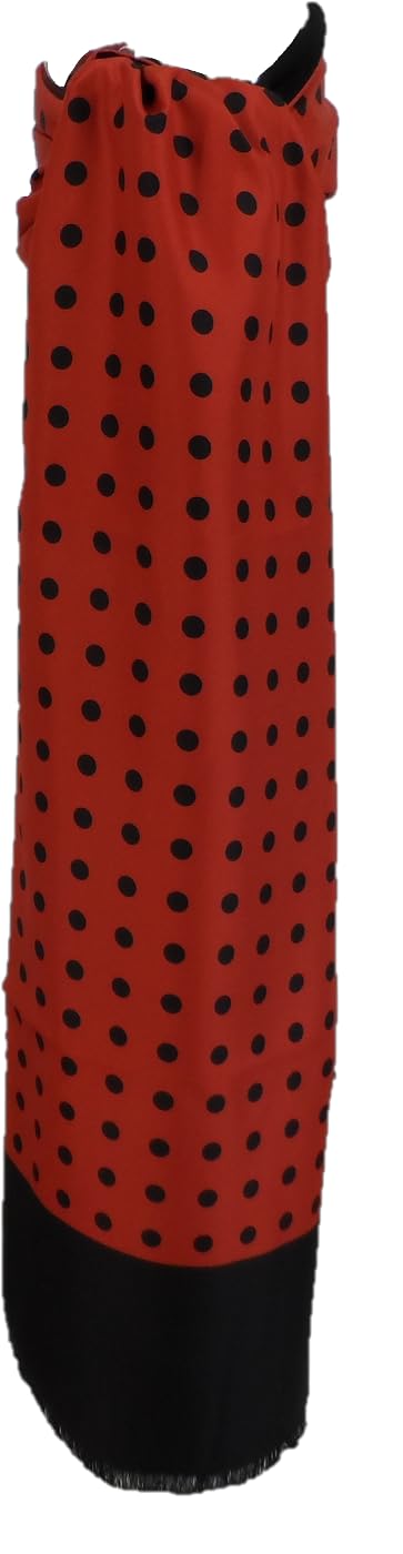 Mazeys Mens Retro Mod Polka Dot Scarf… (Black/Red)