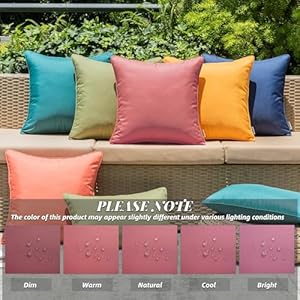 AQOTHES Outdoor Waterproof Summer Pink Throw Pillow Covers 18x18 Inch, Decorative Farmhouse Water Resistant Cushion Covers for Tent Patio Balcony Garden Couch Sofa AQOTHES Outdoor Waterproof Summer Pink Throw Pillow Covers 18×18 Inch Decorative Farmhouse Water Resistant Cushion Covers for Tent Patio Balcony Garden Couch Sofa