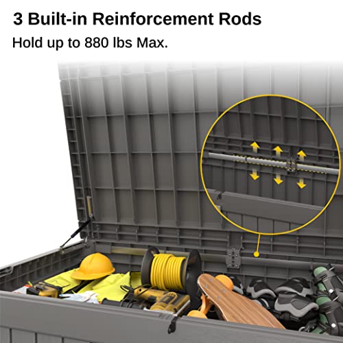 image for EAST OAK Outdoor Storage Box, 230 Gallon Deck Box Lockable Large Outdo