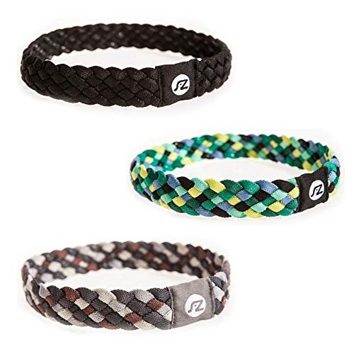 Sternitz Cintas de Pelo Trenzadas - Antiresbalante Yoga - Pilates - Running. Headbands (Pack DE 3 (VGN))