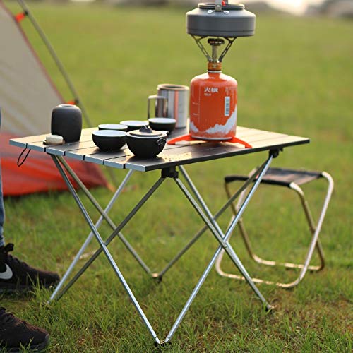 FAXIOAWA Tavolo e sedie Pieghevoli per Esterni Tavolo da Picnic Portatile Ultraleggero da Campeggio per Turismo e Tempo Libero