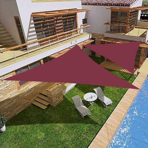 Voile d'ombrage imperméable anti-UV triangle vert pour aménagement de terrasse extérieure - 6