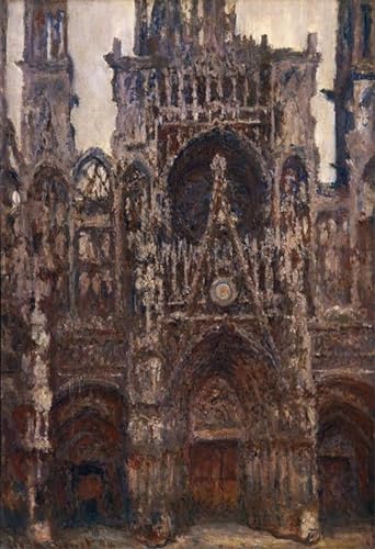 Impresión en lienzo de la Catedral de Ruán de Claude Monet, poster artistico premium de 60x90cm
