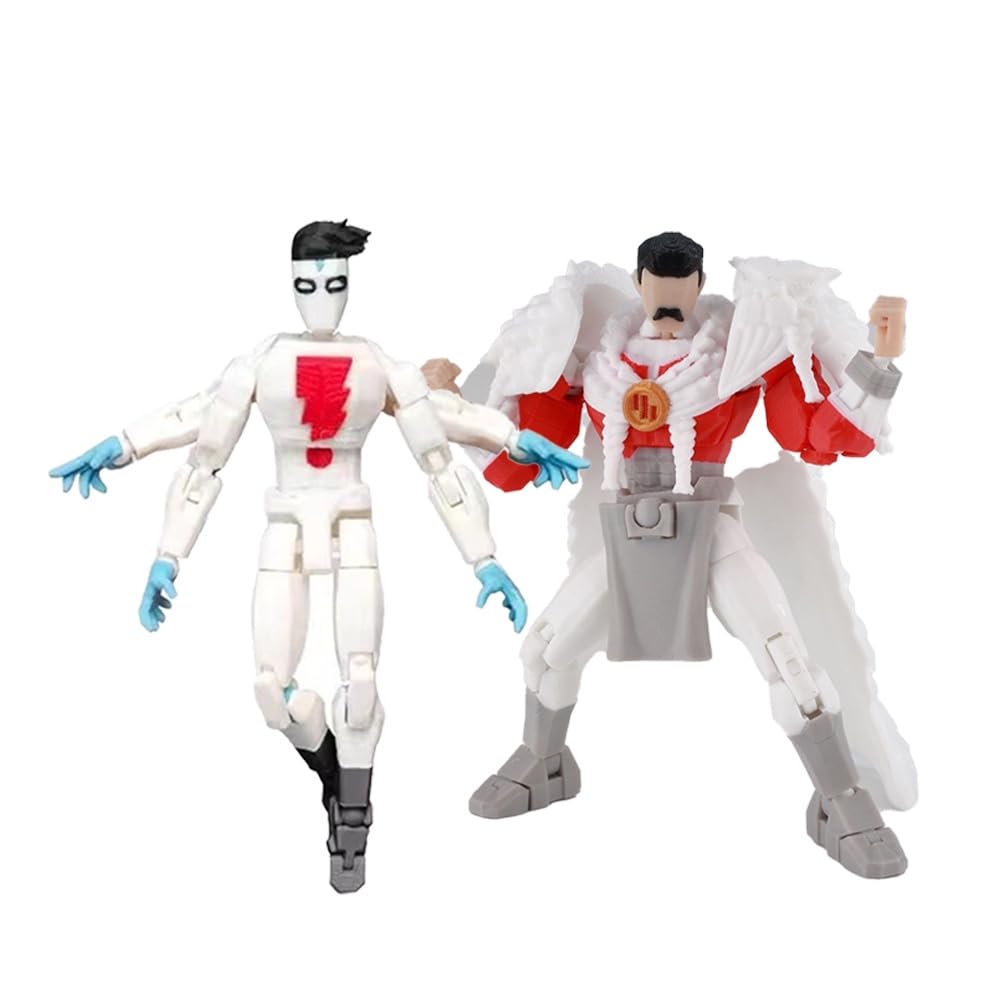 Jilijia 2PCS Anime Thragg Figure 3D Printed Movable Action Figures Mark Grayson Model Statue Collectible Desktop Decoration Gifts for Fans
