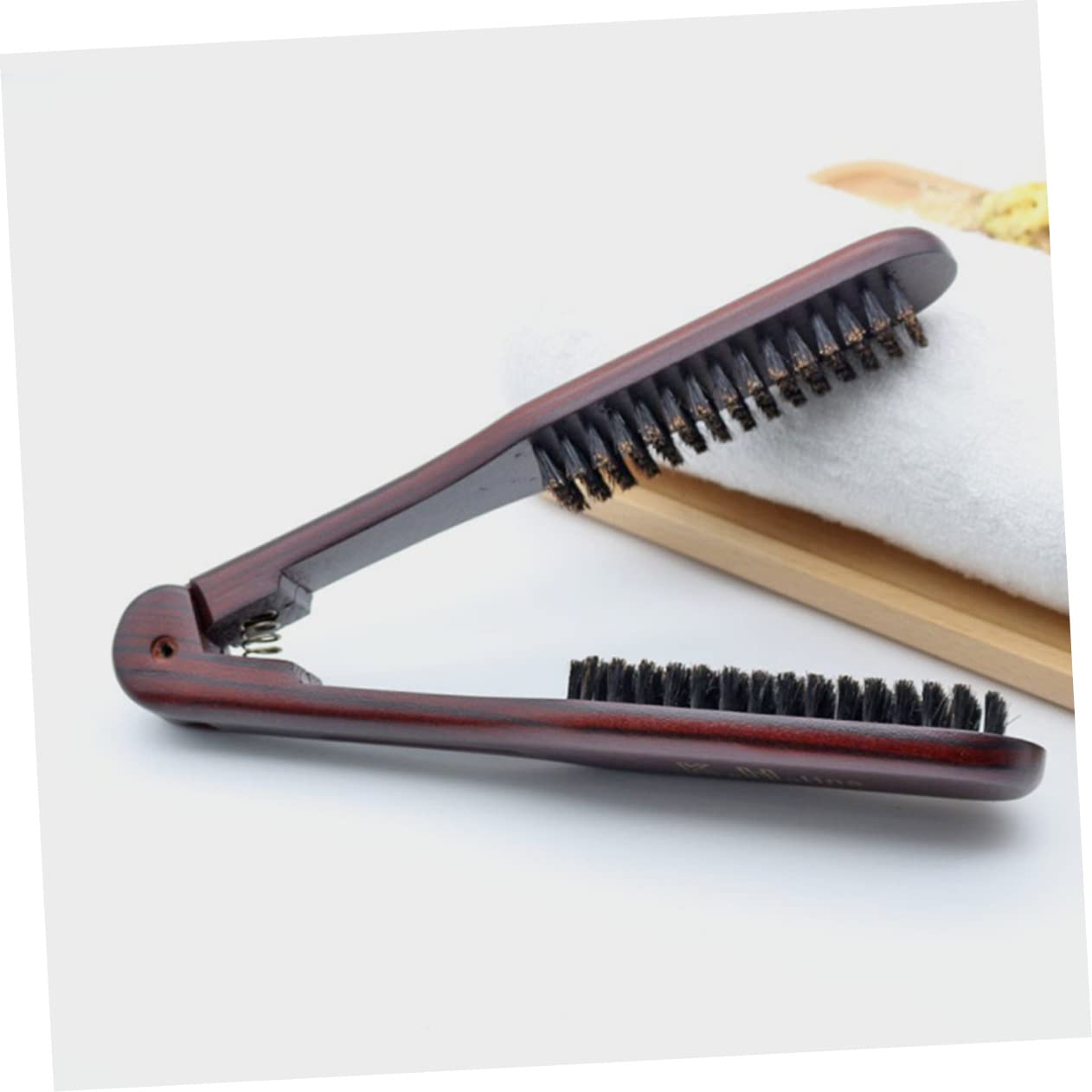 FRCOLOR 2 Piezas Peine alisador de férula peine de peinado cepillo de pelo de pinza cepillo curly rizos cepillo rizos peines para hombres plancha de pelo herramienta de peluquería plegable