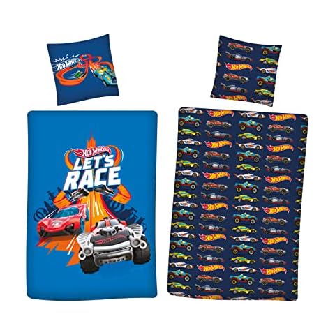 Juego de Ropa de Cama Hot Wheels de Coches de Carreras Cover