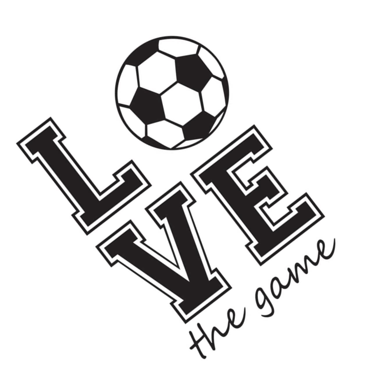 Housoutil 3piezas Pegatina De Pared De Fútbol Love Artículo Removible Stickers Decorativos Para Sala De Estar y Dormitorio Negro