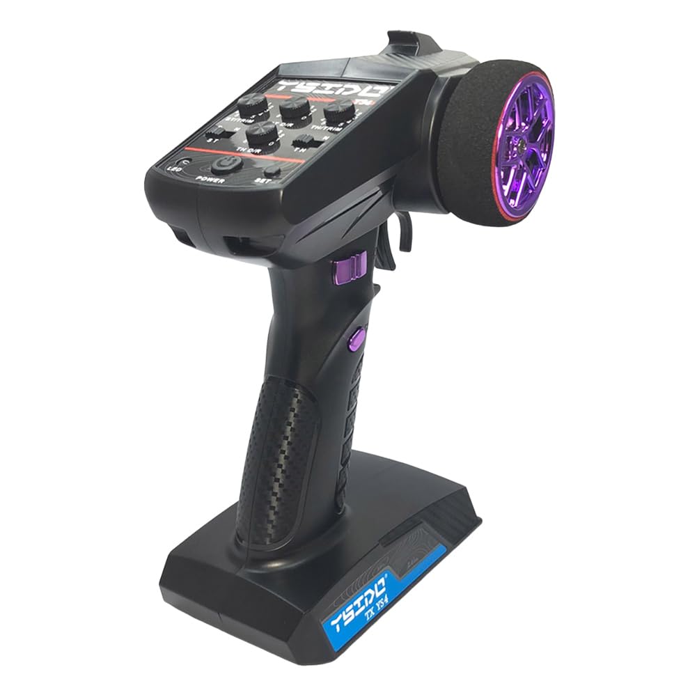 HTU 2.4G 4CH/7CH RC Transmitter and Receiver RC Remote Controller Digital Radio Transmitter with Receiver for 1/10 1/8 Crawler Controller RC Boat Car