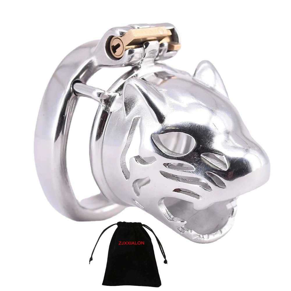 Amazon.com: Super Small Tiger Shaped Cage Stainless Steel Male