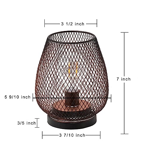 NEEDOMO 2 Pack Battery Operated Lamp Outdoor Table Lantern, LED Table Lantern with Timer Mode, Vintage Decorative Lights Cordless Lamp Indoor Outdoor Patio Bedroom Living Room with LED Bulb - Image 4