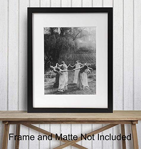 Wiccan Decor - Witch Coven - Wicca Decor - Gift For Witchcraft And Black Magic Fans - Gothic Wall Art - Goth Room Decor - Creepy Scary Vintage Picture Photo - Halloween Decorations #TOP1