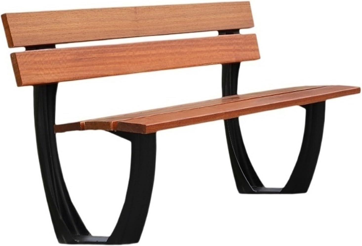 Garden Outdoor Park Bench with Backrest, Cast Aluminum Frame, Suitable for Courtyards, Backyards, Terraces, Paths, Grasslands Seat