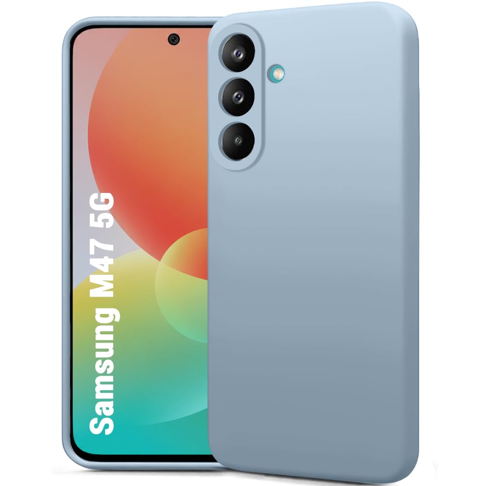 TheGiftKart Genuine Liquid Silicone Back Cover Case for Samsung Galaxy M47 5G | Soft Micro-Fibre Lining Inside | Camera Protection Bump | Shockproof Back Cover Case for Samsung M47 (Silicone, Blue)-picture-23