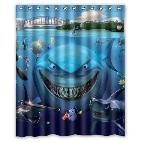 Happy Undersea World Finding Nemo Custom Unique Waterproof Shower Curtain Bathroom Curtains 60x72 inches