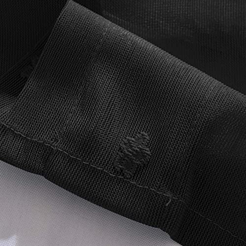 Cortinas cortas para ventanas de cocina, visillos negros bordados de 137x61 cm en pack de 2 5