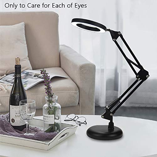 Cocoarm Lupenleuchte 5X Desktop LED Lupenlampe Eyeliner Maniküre Tattoo Beauty Light Kosmetiklampe Schwenkarm… – Bild 3
