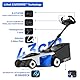 Litheli Easysurge Akku Rasenmäher, 40V/43cm Schnittbreite, Selbstfahrend (2,2-4,7 km/h), Bürstenloser Motor, bis 500 m², 50L Fangkorb, 25-75 mm Schnitthöhe, inkl. 2 x 4,0 Ah Akkus