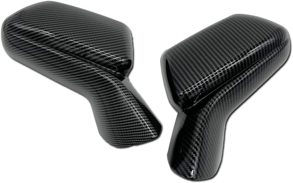 2pcs Carbon Fiber Print Door Mirror Cover Overlay Compatible With 2016-2023 Camaro