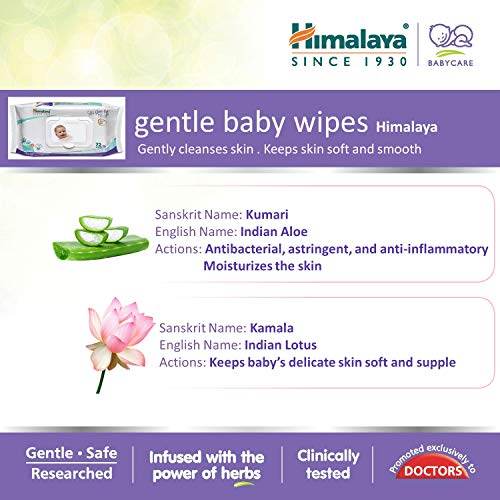 Image of Himalaya Gentle Baby Shampoo (200ml) & Himalaya Gentle Baby Wipes, 72 Wipes,White
