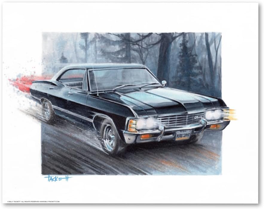SUPERNATURAL – Signed Art Print | 11x14 Retro Pop Culture Wall Art | Vintage Movie Decor (Unframed)