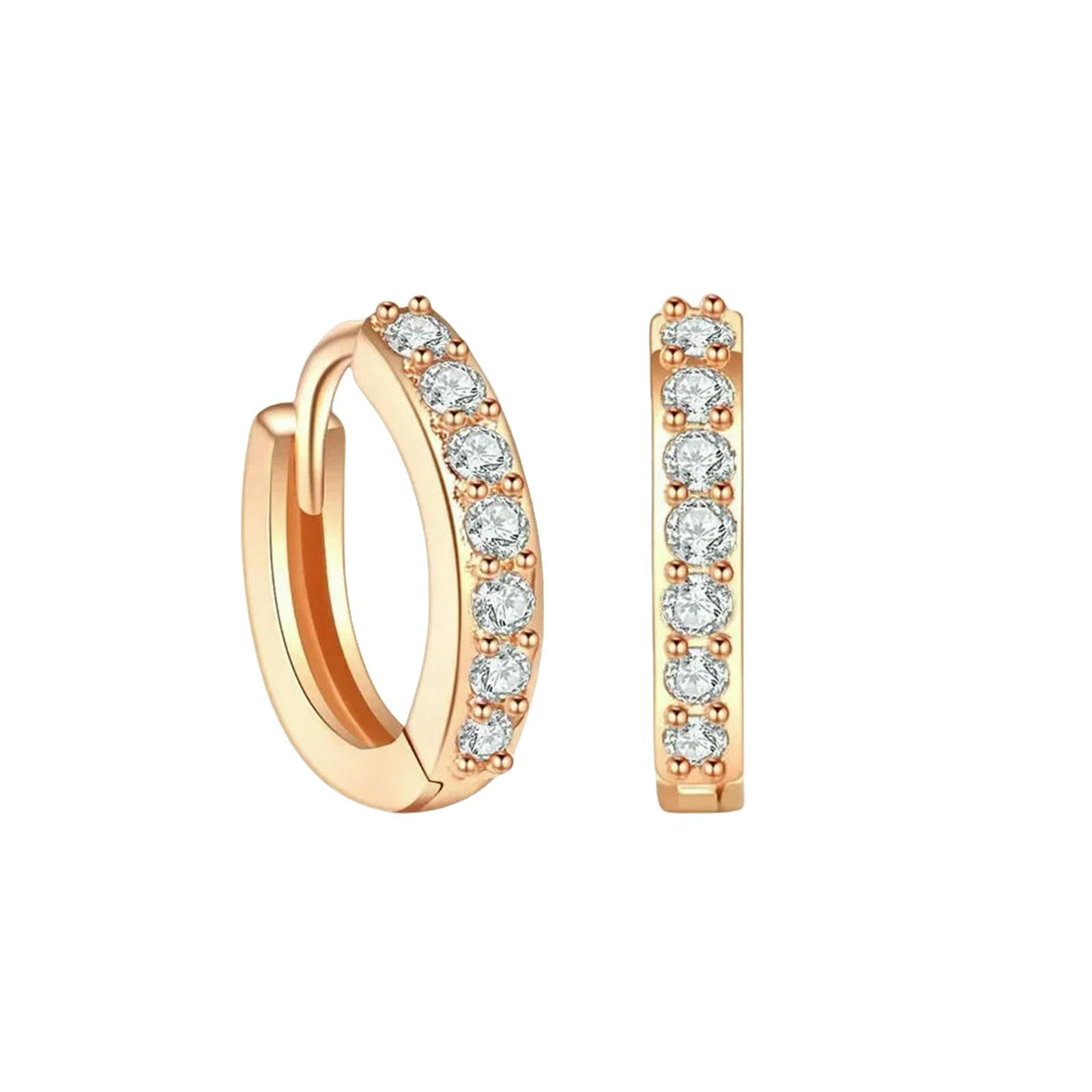 LUYYBDBG earrings 925 Sterling Silver Jewelery Circle For Women Making Female Valentine's Day Gift Party Engagement-gold