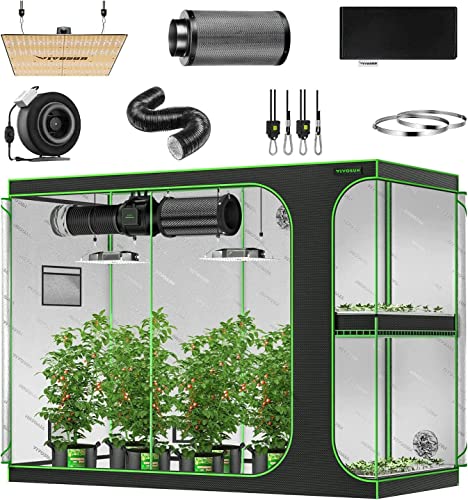 Vivosun 108''X48''X80'' 2 In 1 Grow Tent, 400W Led Grow Light, 8 Inch Inline Fan, 8 Inch Carbon Filter And Ducting #TOP14