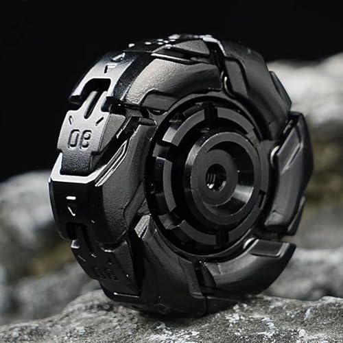 EDC Fidget Sliders Adults Metal Fidget Toys Adults for ADHD & Anxiety Autism Stress Relief Cool Clicker Toys-Black