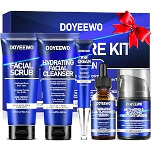 Skin Care for Men,Hydrate,Firm,Anti-Aging & Wrinkle Mens Facial Face Skin Care Routine Kit Set,Christmas Gifts Stocking Stuffers Secret Santa Gift for Men Him Dad Boyfriend Husband Birthday Valentines
