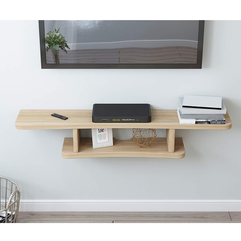 An der Wand montierter schwimmender TV-Ständer Medienkonsole für WiFi-Router TV-Box Set-Top-Box Lautsprecher-Streaming-Gerät Spielekonsole Wandhalterung (Farbe: C, Größe: 60 cm)