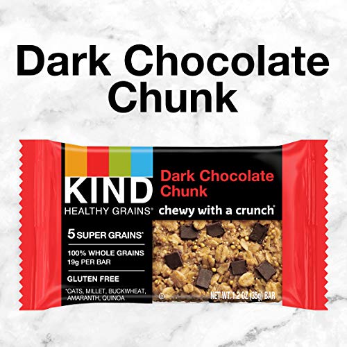 Kind Dark Chocolate Healthy Grains Bars, Chunk, Gluten Free, 1.2 Oz, , 30 Count (Pack Of 6) #TOP3