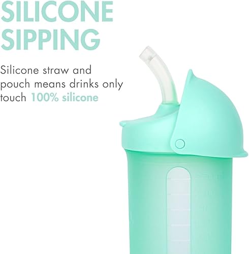 Miniatura 2 de Boon Swig - Taza de silicona para niños pequeños, 9 onzas.